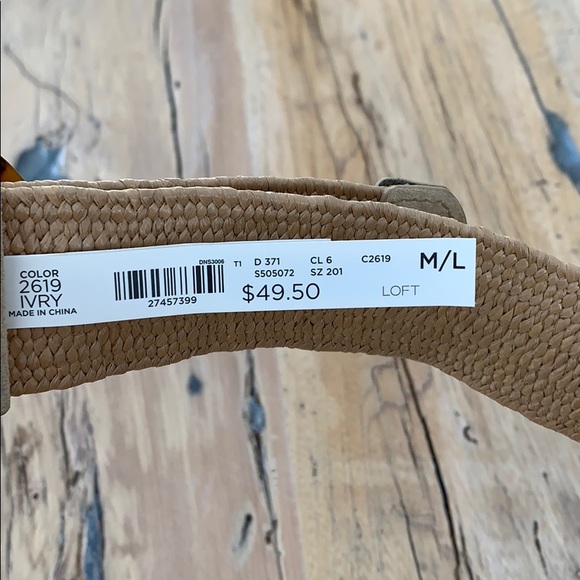 3/$30 Ann Taylor LOFT Olefin Turtle Belt - Picture 4 of 4